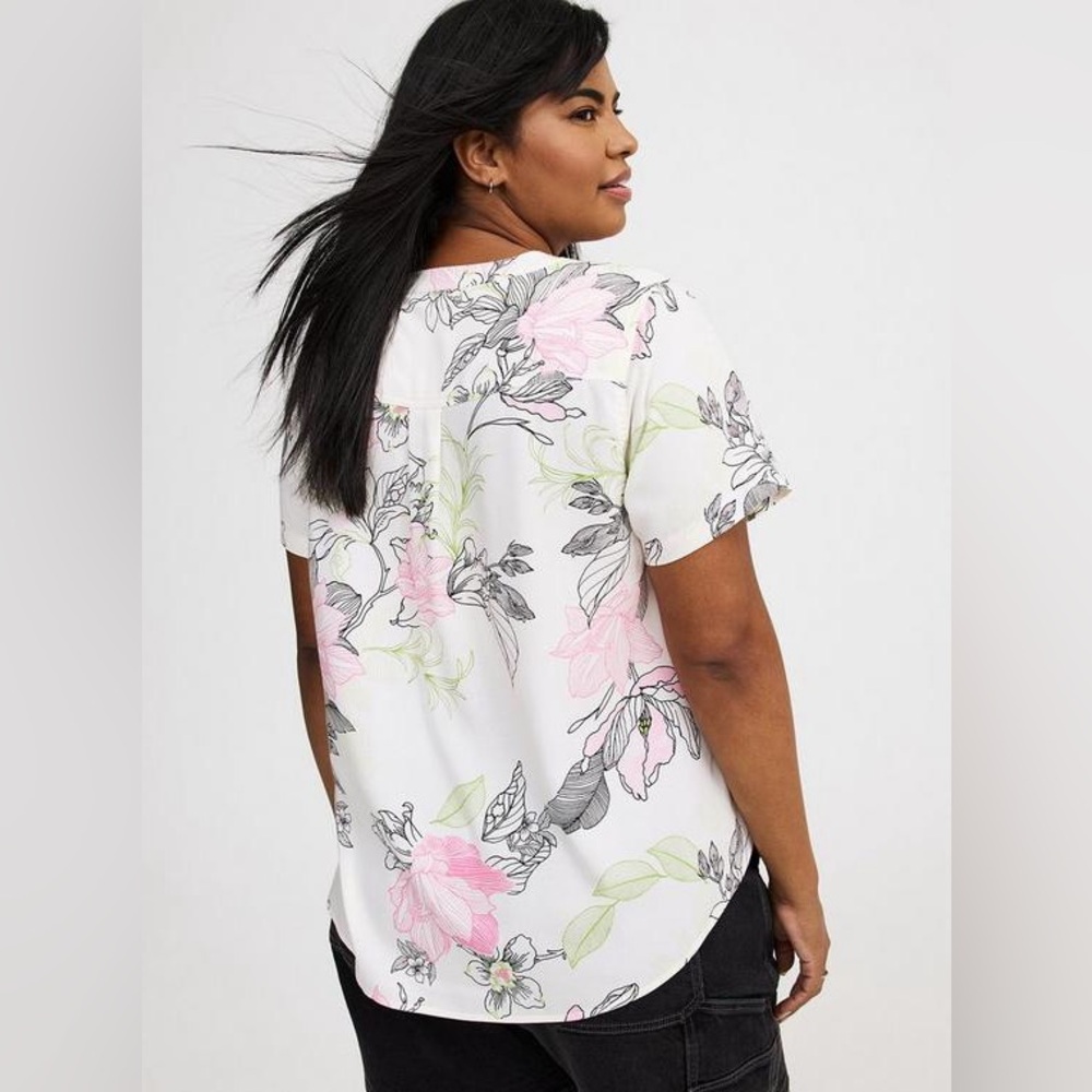Harper Challis Short Sleeve Blouse - Picture 3 of 4